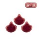 Ginko Leaf Beads 7.5x7.5mm ColorTrends sueded gold samba red 